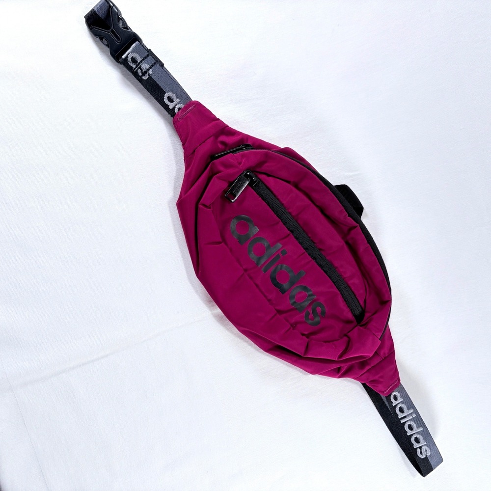 Adidas Fanny Pack Waist Bag OS Magenta Pink Logo Strap Recycled Poly RN‎ 90288